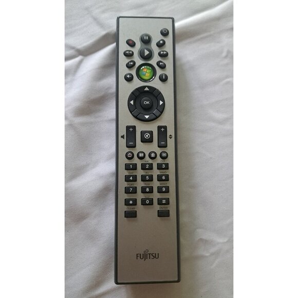 Fujitsu Genuine OEM RM 2E CP300375-01 TV Remote Control Silver Black Original - Picture 1 of 3